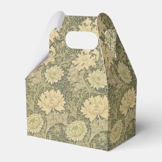 William Morris Chrysanthemum Sage Flower Bedankdoosjes (Voorkant Zijde)
