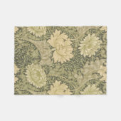 William Morris Chrysanthemum Sage Flower Fleece Deken (Voorkant (Horizontaal))