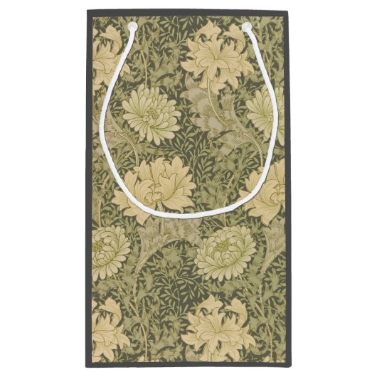 William Morris Chrysanthemum Sage Flower Klein Cadeauzakje (Achterkant)