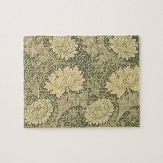 William Morris Chrysanthemum Sage Flower Legpuzzel (Horizontaal)
