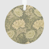 William Morris Chrysanthemum Sage Flower Ornament (achterkant)