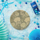 William Morris Chrysanthemum Sage Flower Papieren Bordje (Feest)