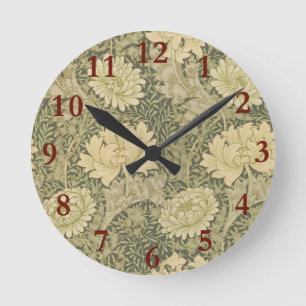 William Morris Chrysanthemum Sage Flower Ronde Klok