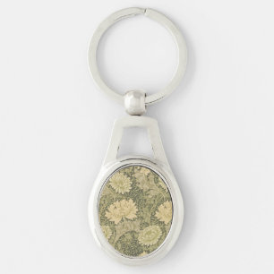 William Morris Chrysanthemum Sage Flower Sleutelhanger