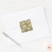 William Morris Chrysanthemum Sage Flower Vierkante Sticker (Envelop)