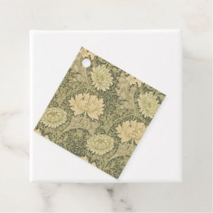 William Morris Chrysanthemum Salie Bloem Bedankjes Labels