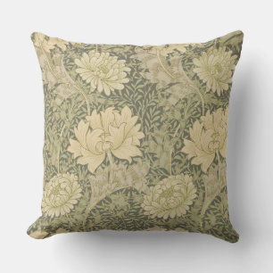 William Morris Chrysanthemum Salie Bloem Buitenkussen