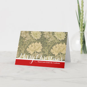 William Morris Chrysanthemum Salie Bloem Feestdagen Kaart
