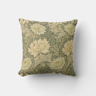 William Morris Chrysanthemum Salie Bloem Kussen