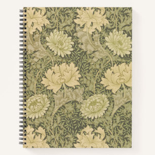 William Morris Chrysanthemum Salie Bloem Notitieboek