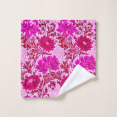 William Morris Chrysanthemums, Bourgogne et rose (Gant de toilette)