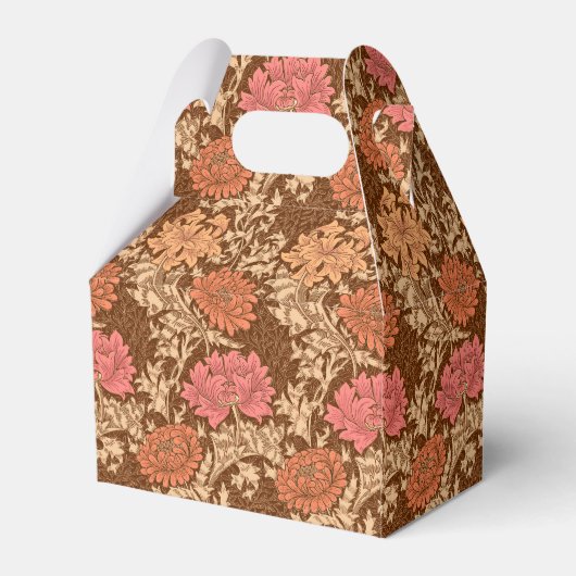 William Morris Chrysanthemums, Brown en Rust Bedankdoosjes (Achterkant)