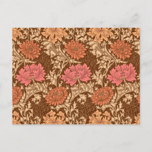 William Morris Chrysanthemums, Brown en Rust Briefkaart