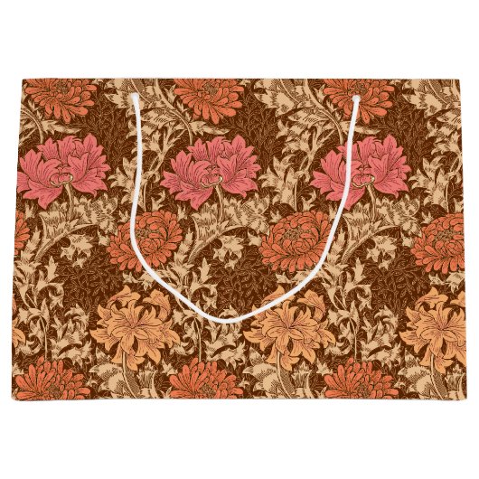 William Morris Chrysanthemums, Brown en Rust Large Cadeautasje (Voorkant)