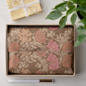 William Morris Chrysanthemums, Brown en Rust Tissuepapier (Geschenk)