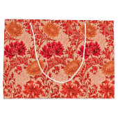 William Morris Chrysanthemums, Coral Oranje Groot Cadeauzakje (Achterkant)