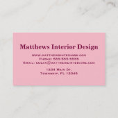 William Morris Chrysanthemums, Fuchsia Pink Visitekaartje (Achterkant)