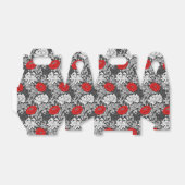 William Morris Chrysanthemums, Grey en Red Bedankdoosjes (Uitgevouwen)