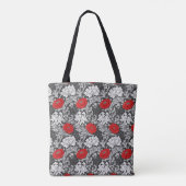 William Morris Chrysanthemums, Grey en Red Draagtas (Achterkant)