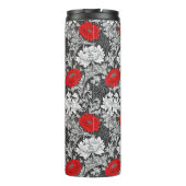 William Morris Chrysanthemums, Grey en Red Thermosbeker (Achterkant)