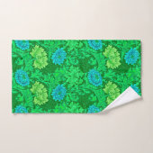 William Morris Chrysanthemums, Lime Green & Aqua (Serviette à main)