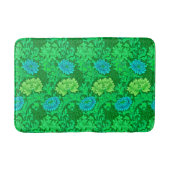 William Morris Chrysanthemums, Lime Green en Aqua Badmat (Voorkant)