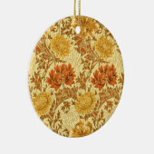 William Morris Chrysanthemums, Mustard Gold Keramisch Ornament (Rechts)