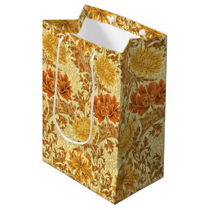 William Morris Chrysanthemums, Mustard Gold Medium Cadeauzakje