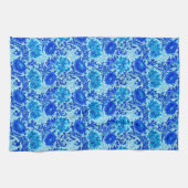 William Morris Chrysanthemums Shades of Denim Blue Theedoek (Horizontaal)