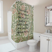 William Morris Citaat over Floral Pattern Douchegordijn (In situ)