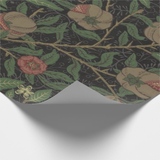 William Morris Citrus en Pomegranate Print Paper Cadeaupapier (Hoek)
