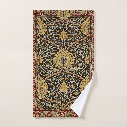 William Morris Classic Carpet Art Print Design Bad Handdoek (Handdoek)