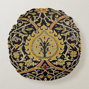 William Morris Classic Carpet Art Print Design Rond Kussen