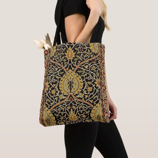 William Morris Classic Carpet Art Print Design Tote Bag (Dichtbij)