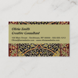 William Morris Classic Carpet Art Print Design Visitekaartje
