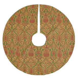 William Morris Classic groen goud rode boomrok Kerstboom Rok