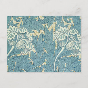 William Morris Classic Tulip Blue Floral Briefkaart