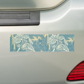 William Morris Classic Tulip Blue Floral Bumpersticker (Op auto)