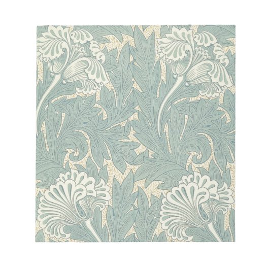 William Morris Classic Tulip Blue Floral Notitieblok (Voorkant)