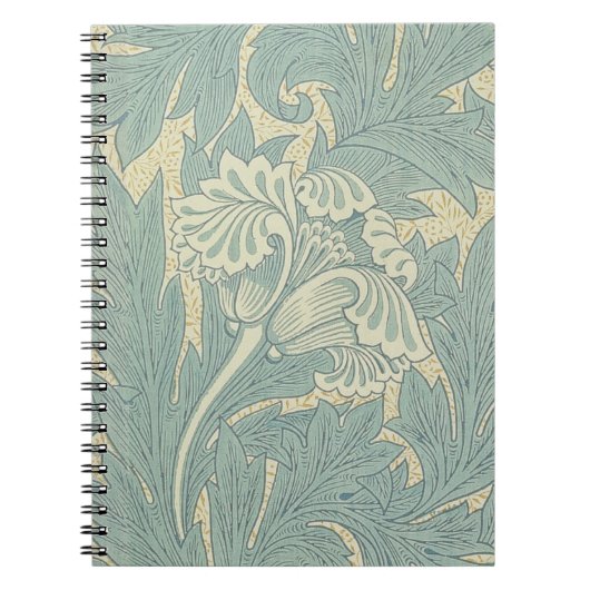 William Morris Classic Tulip Blue Floral Notitieboek (Voorkant)