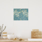 William Morris Classic Tulip Blue Floral Poster (Keuken)