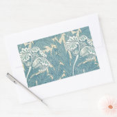 William Morris Classic Tulip Blue Floral Rechthoekige Sticker (Envelop)