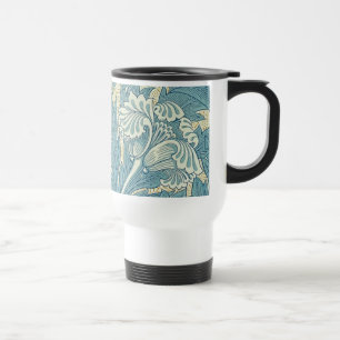 William Morris Classic Tulip Blue Floral Reisbeker