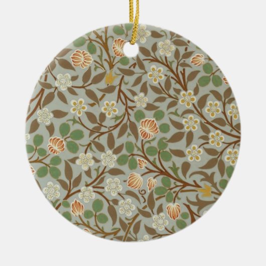 William Morris Clover Botanische Bloem Keramisch Ornament (Voorkant)