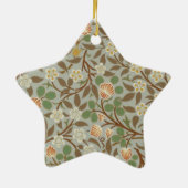 William Morris Clover Botanische Bloem Keramisch Ornament (Achterkant)