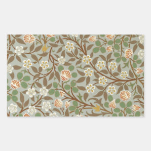 William Morris Clover Botanische Bloem Rechthoekige Sticker