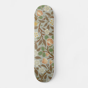 William Morris Clover Flower Art Pattern Skateboard