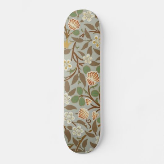 William Morris Clover Flower Art Pattern Skateboard (Voorkant)