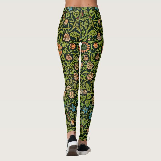 William Morris - Columbine, dark green, Case-Mate Leggings (Achterkant)