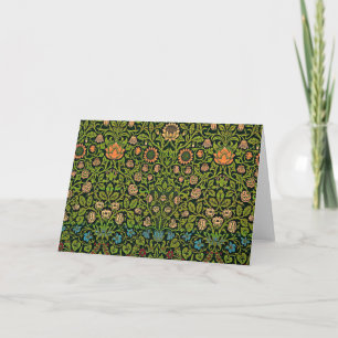 William Morris - Columbine, donkergroen, Case-Mate Bedankkaart